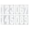 12 Packs: 12 ct. (144 total) 8" Iron-On White Numbers by Imagin8®